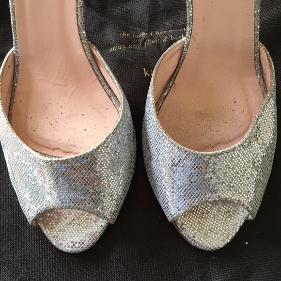 Kate Spade sage silver glitter pump - Picture 2 of 8